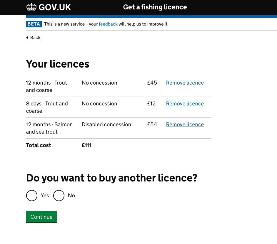 Multiple licences