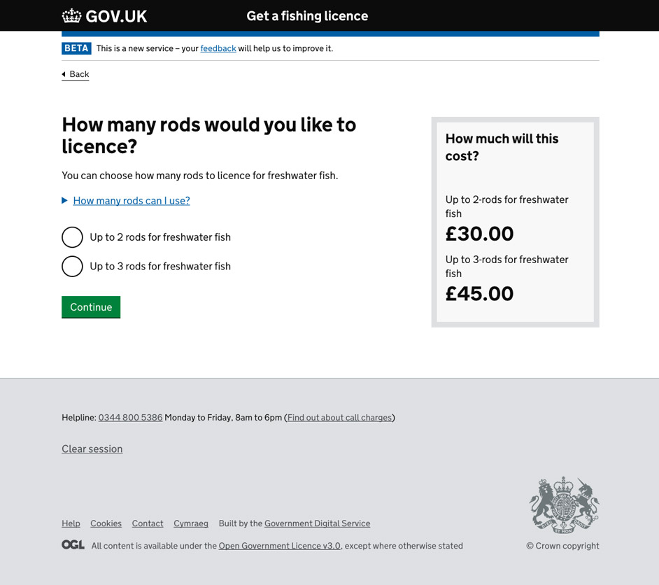 New number of rods screen